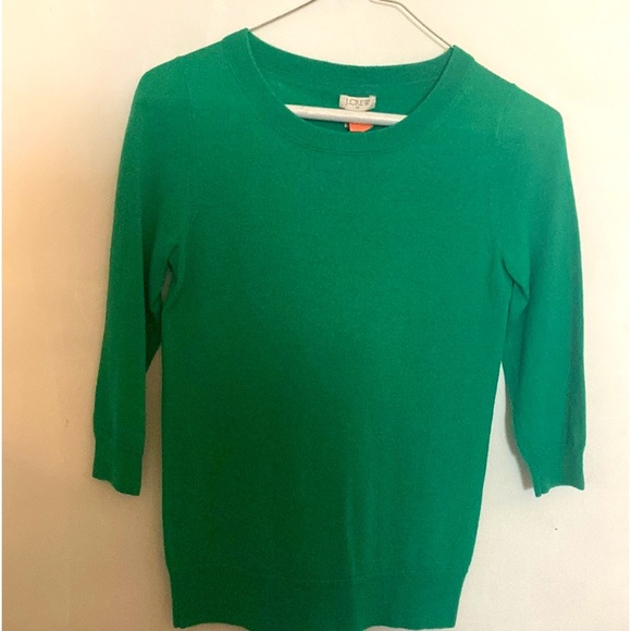 J.Crew 3/4 sleeve Irish green sweater 🍀 - Picture 4 of 9